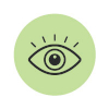 An eye in a green circle