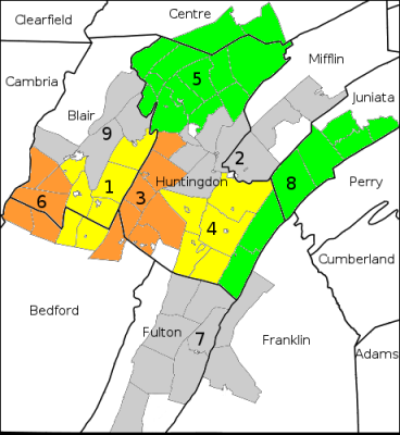 Map of the director districts of Valley REC