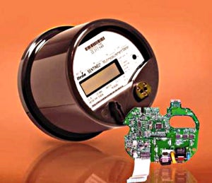 Photo of automated digital meter and circuit board