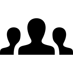 Silhouettes of three persons